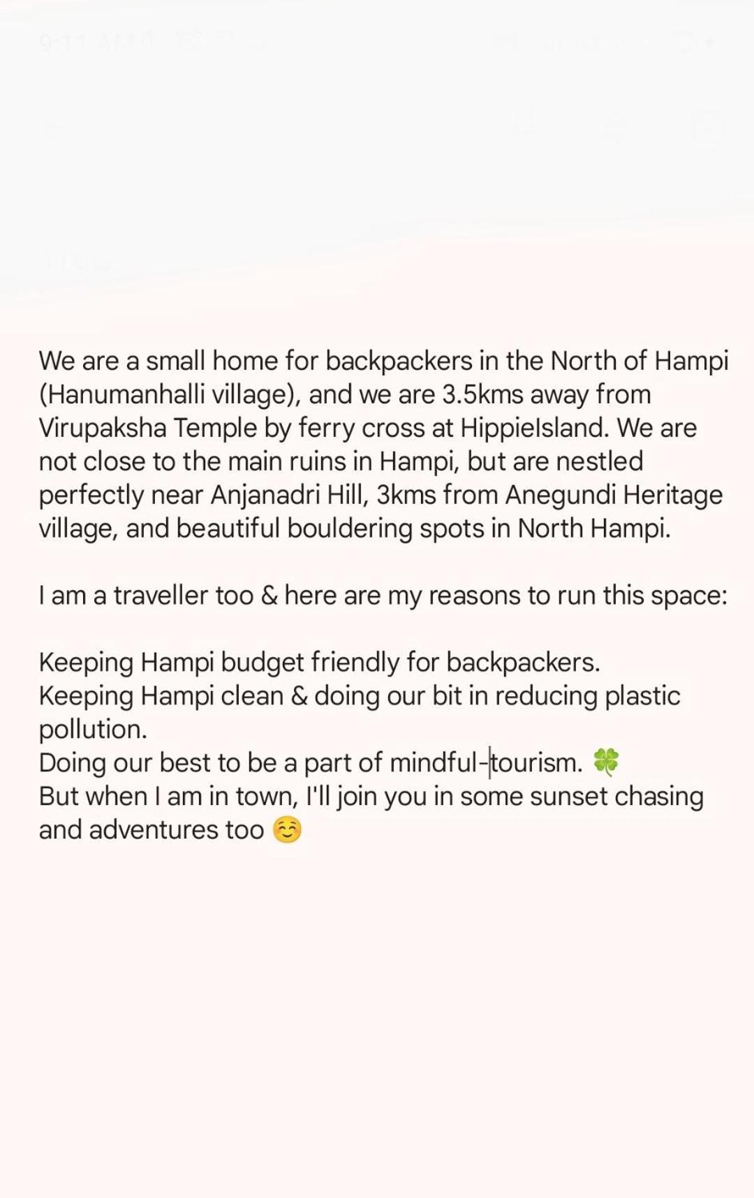 Hearthspace Hampi - Small Home, A Low-Impact Backpackers Hostel Exteriér fotografie
